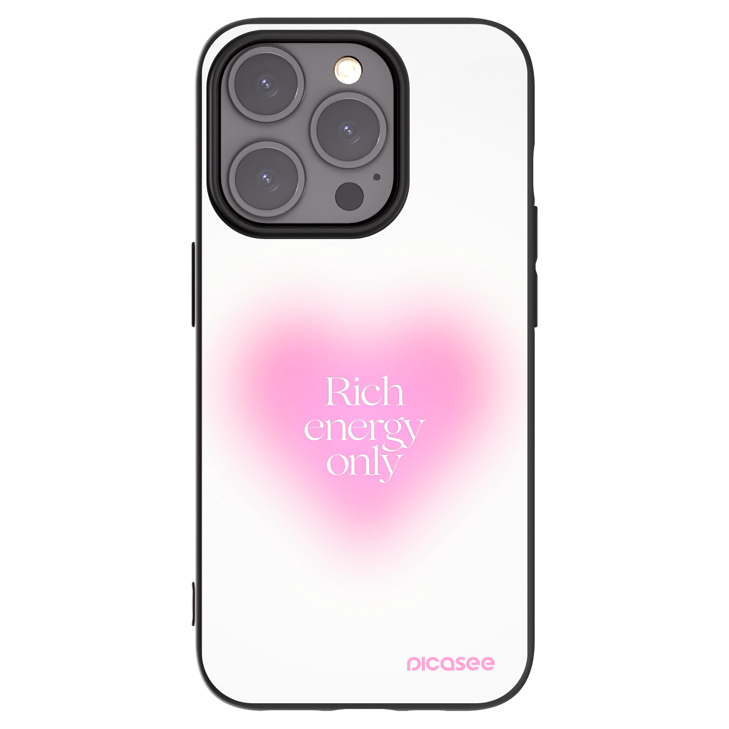 Silikónový čierny obal pre Apple iPhone 15 Pro - Rich Energy