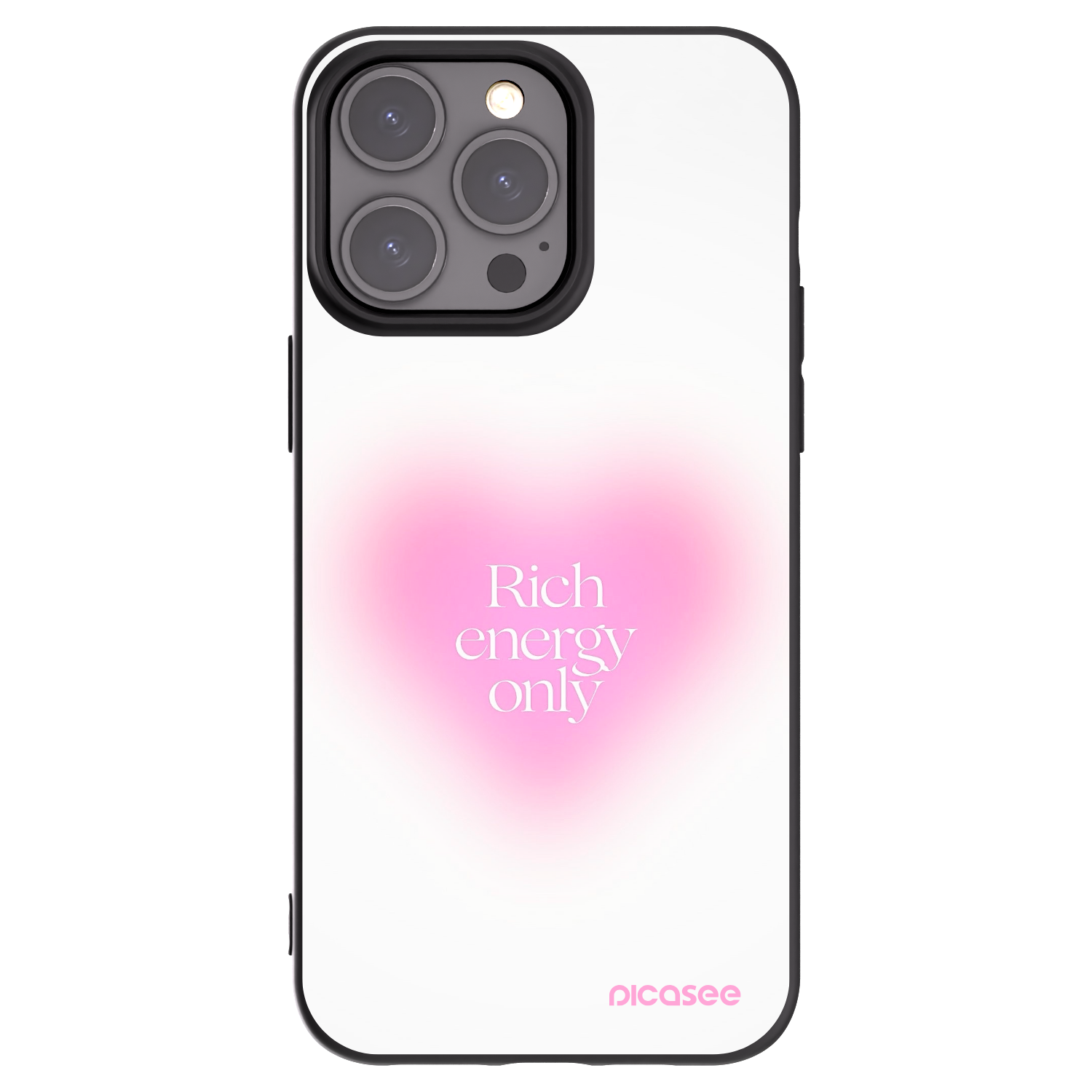 Silikónový čierny obal pre Apple iPhone 15 Pro Max - Rich Energy