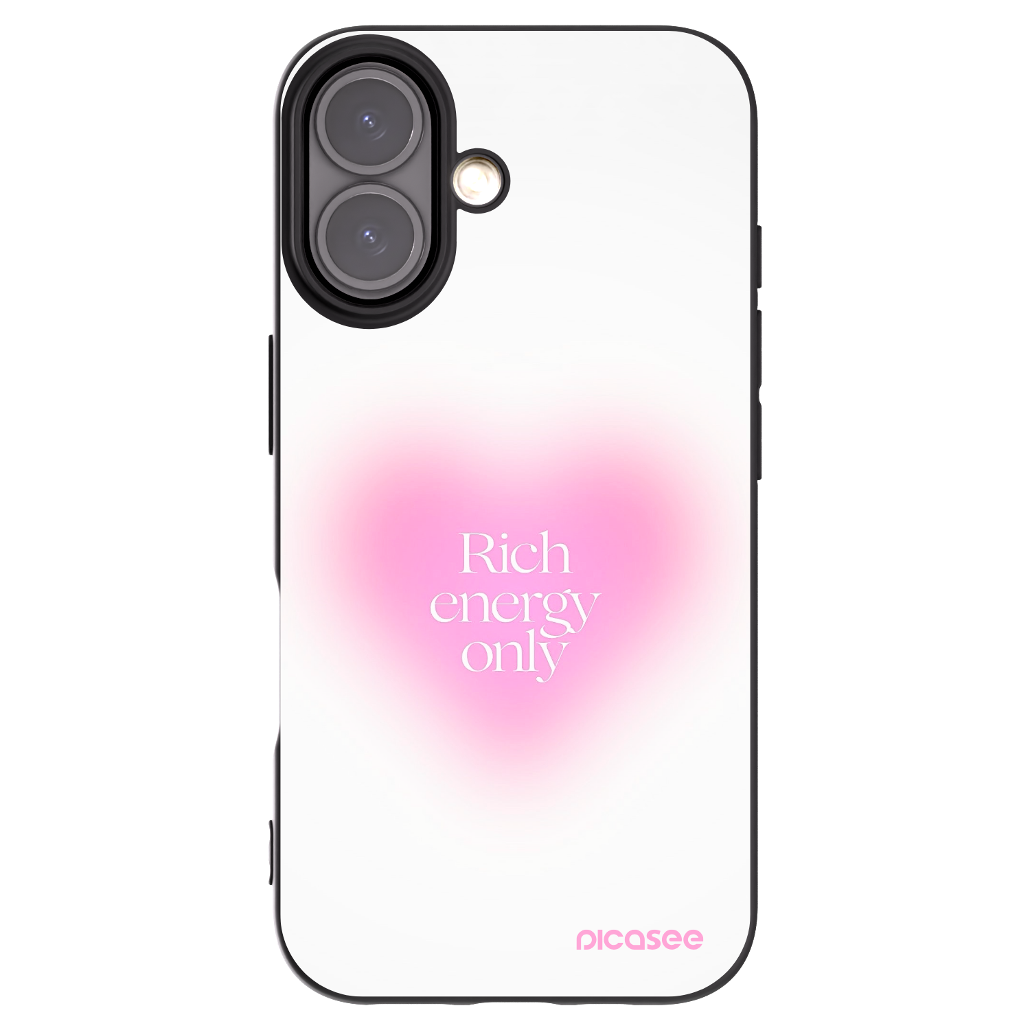 Silikónový čierny obal pre Apple iPhone 16 - Rich Energy