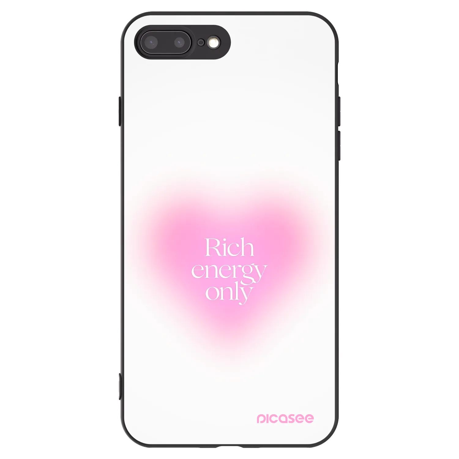 Picasee silikónový čierny obal pre Apple iPhone 8 Plus - Rich Energy