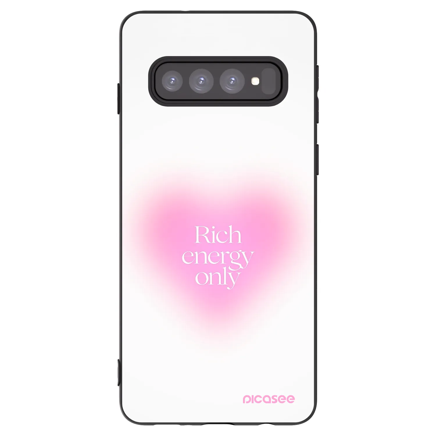 Picasee silikónový čierny obal pre Samsung Galaxy S10 G973 - Rich Energy