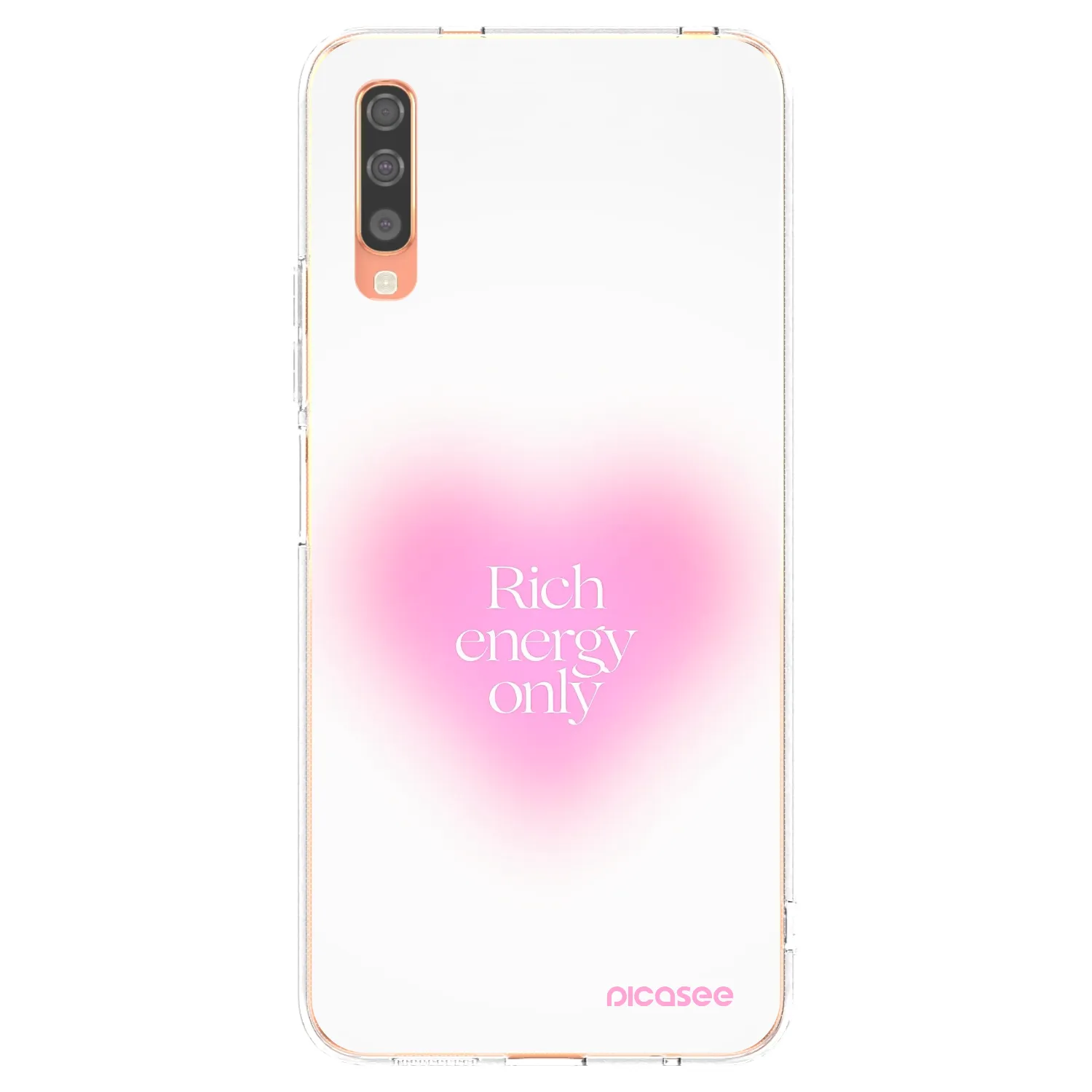 Picasee silikónový prehľadný obal pre Samsung Galaxy A70 A705F - Rich Energy