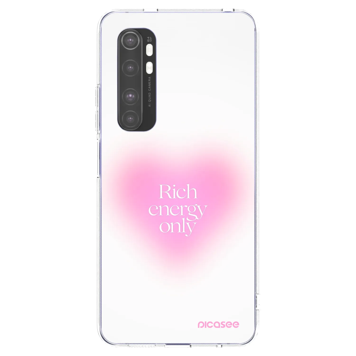 Picasee silikónový prehľadný obal pre Xiaomi Mi Note 10 Lite - Rich Energy