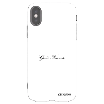 Picasee silikónový prehľadný obal pre Apple iPhone X/XS - Gods Favorite