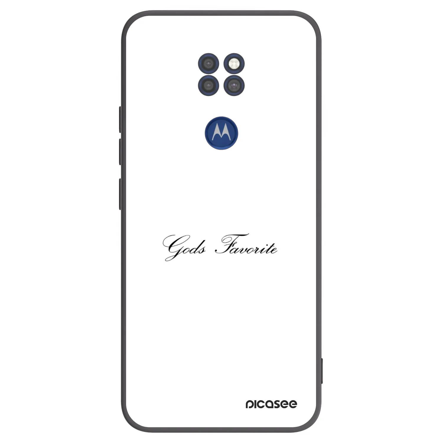 Picasee silikónový čierny obal pre Motorola Moto G9 Play - Gods Favorite