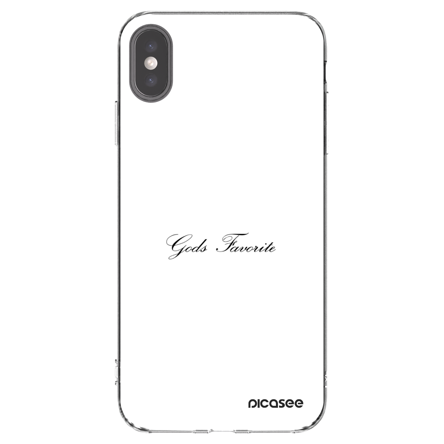 Picasee silikónový prehľadný obal pre Apple iPhone XS Max - Gods Favorite
