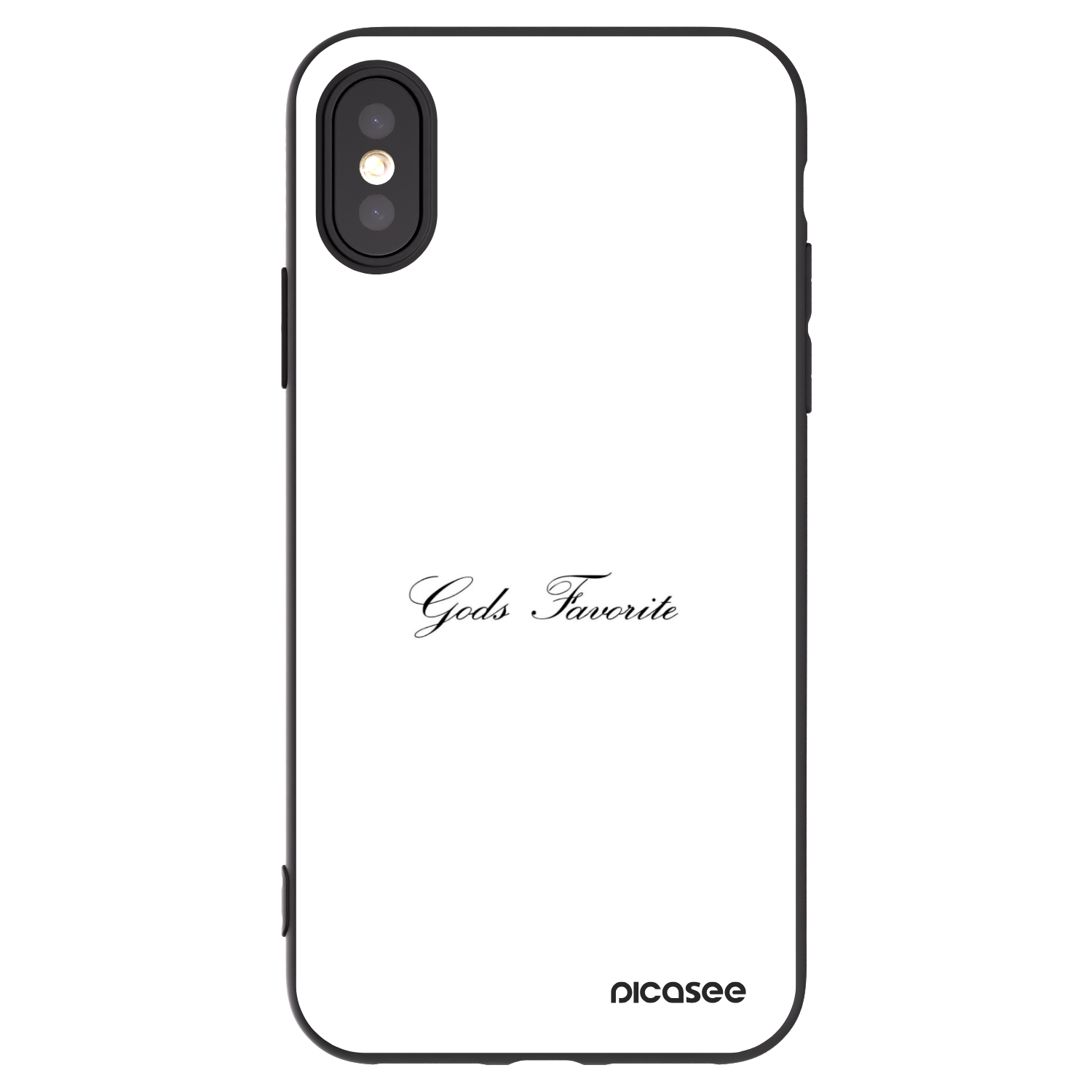 Picasee silikónový čierny obal pre Apple iPhone X/XS - Gods Favorite