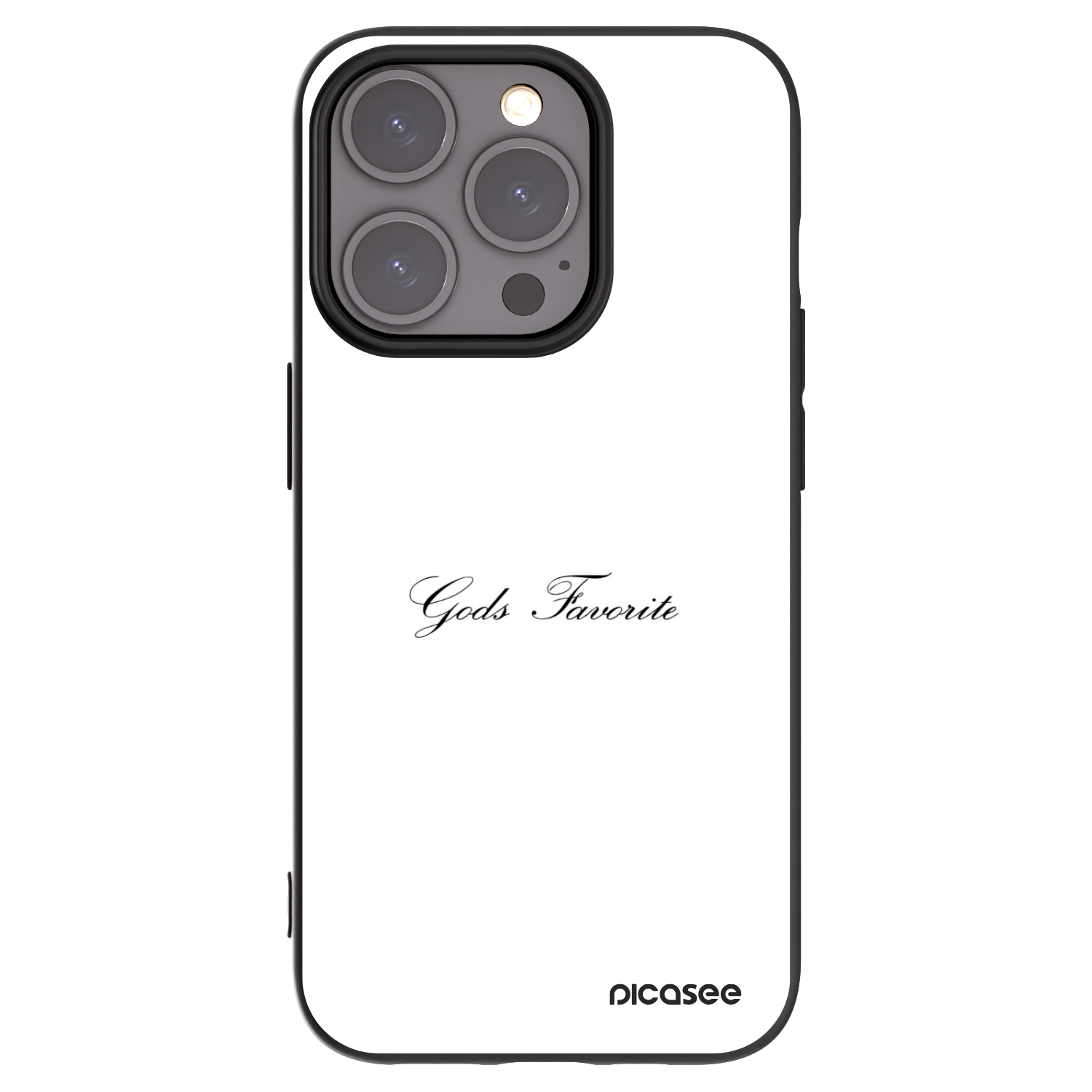 Silikónový čierny obal pre Apple iPhone 15 Pro - Gods Favorite