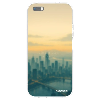 Picasee silikónový prehľadný obal pre Apple iPhone 5/5S/SE - Airplane mode