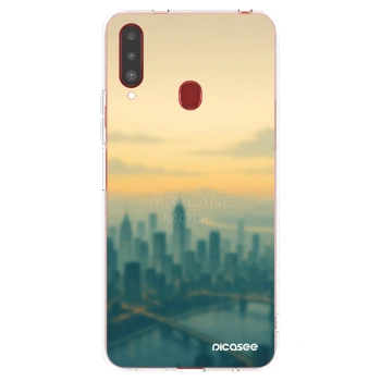 Picasee silikónový prehľadný obal pre Samsung Galaxy A20s - Airplane mode