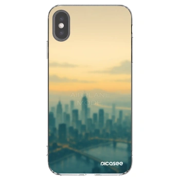 Picasee silikónový prehľadný obal pre Apple iPhone XS Max - Airplane mode