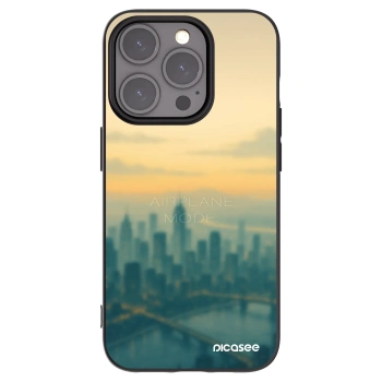 Picasee silikónový čierny obal pre Apple iPhone 15 Pro - Airplane mode