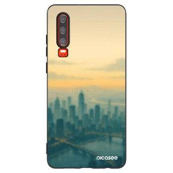 Picasee silikónový čierny obal pre Huawei P30 - Airplane mode