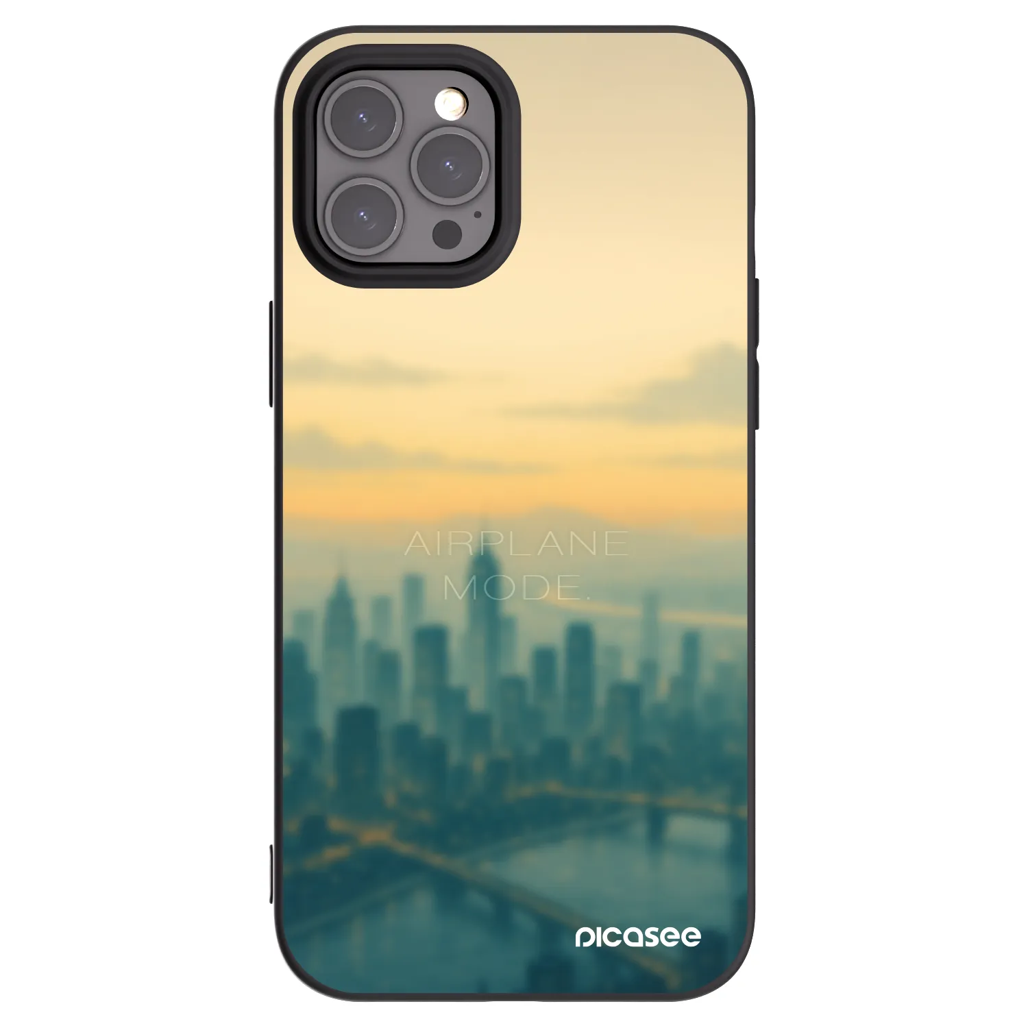 Picasee silikónový čierny obal pre Apple iPhone 12 Pro Max - Airplane mode