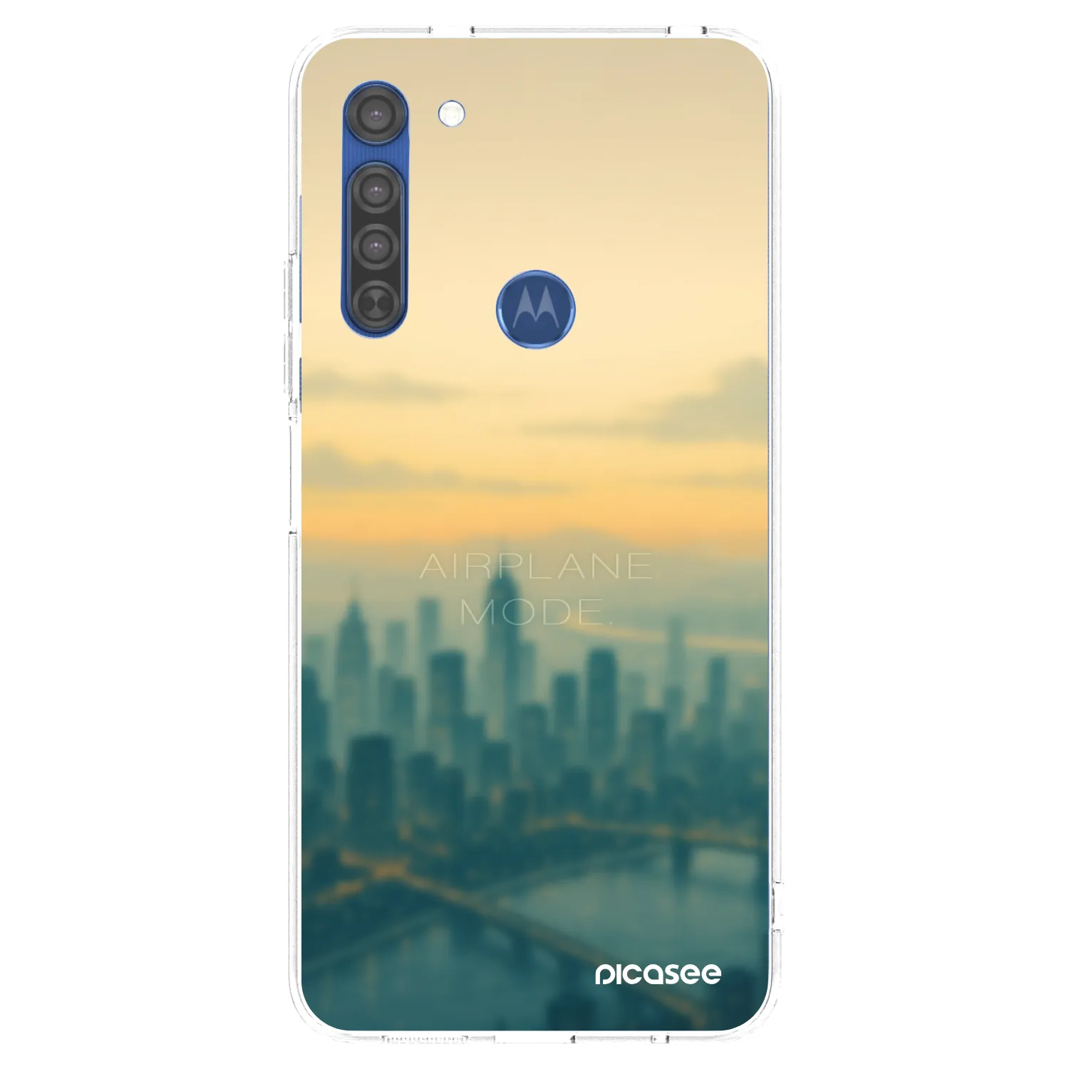 Picasee silikónový prehľadný obal pre Motorola Moto G8 - Airplane mode