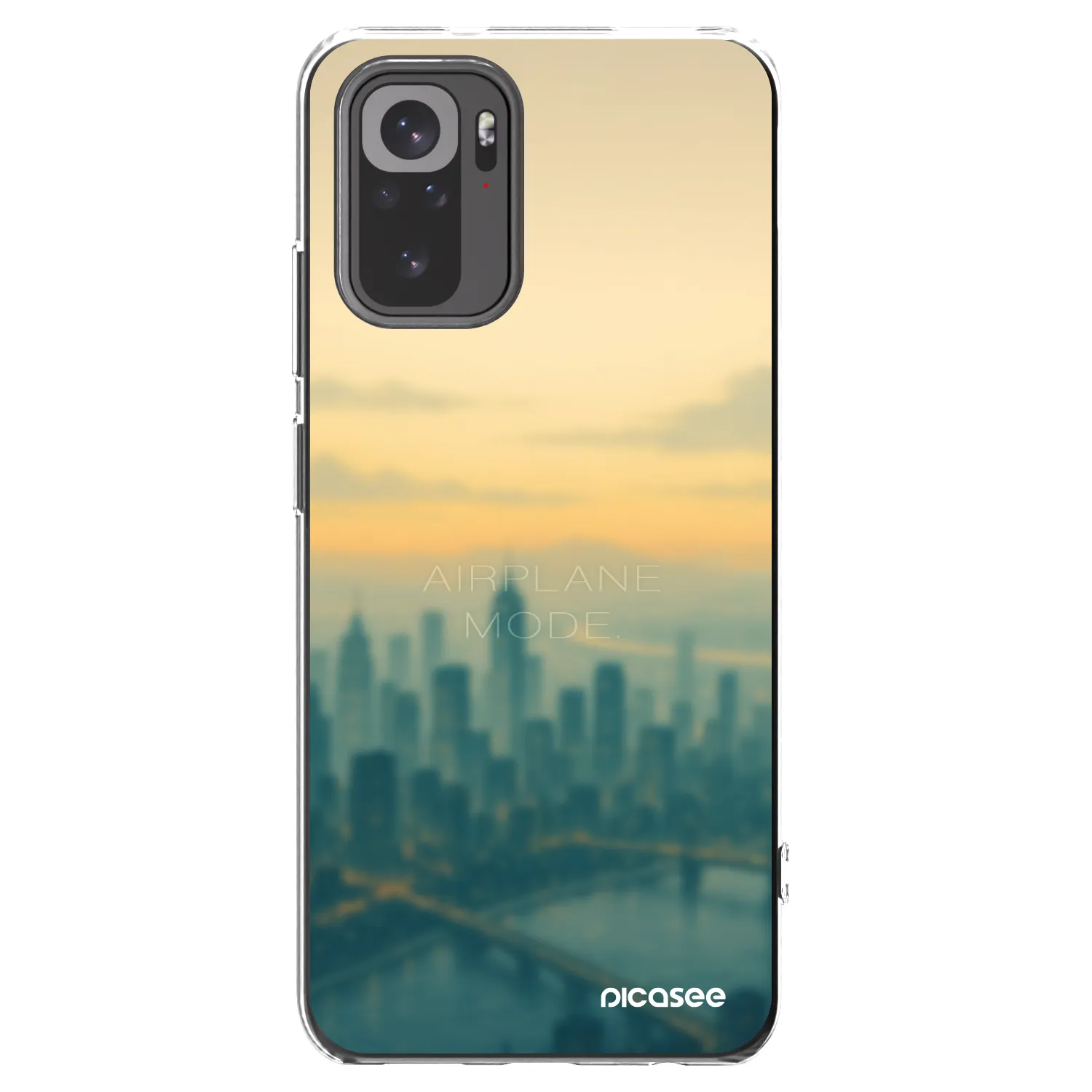 Picasee silikónový prehľadný obal pre Xiaomi Redmi Note 10 - Airplane mode