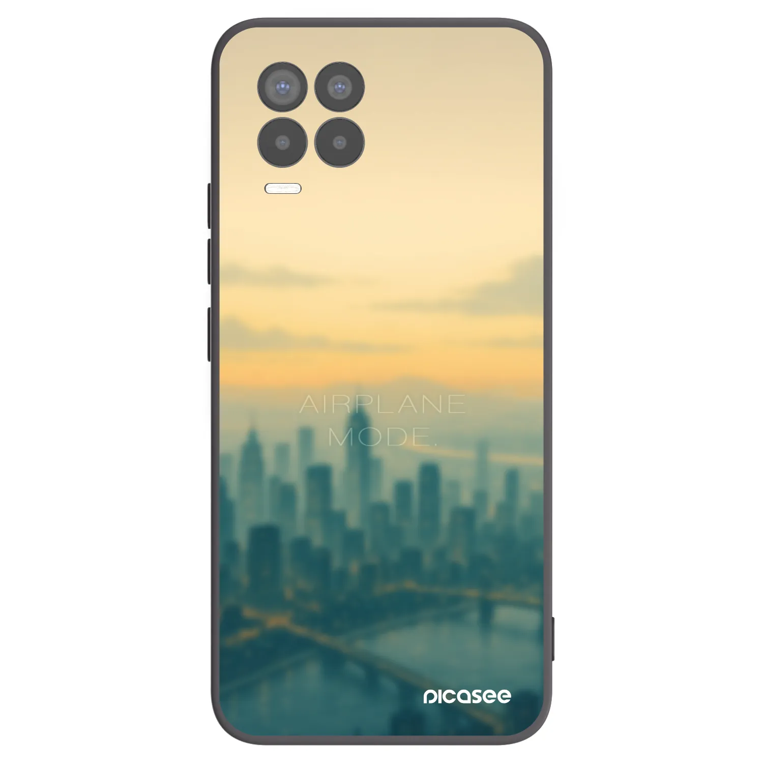 Picasee silikónový čierny obal pre Realme 8 Pro - Airplane mode