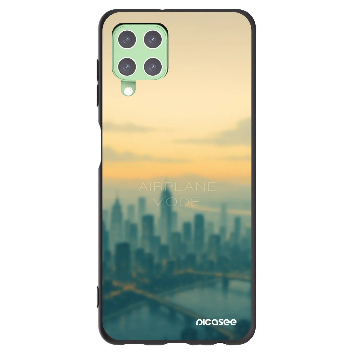 Picasee silikónový čierny obal pre Samsung Galaxy A22 A225F 4G - Airplane mode