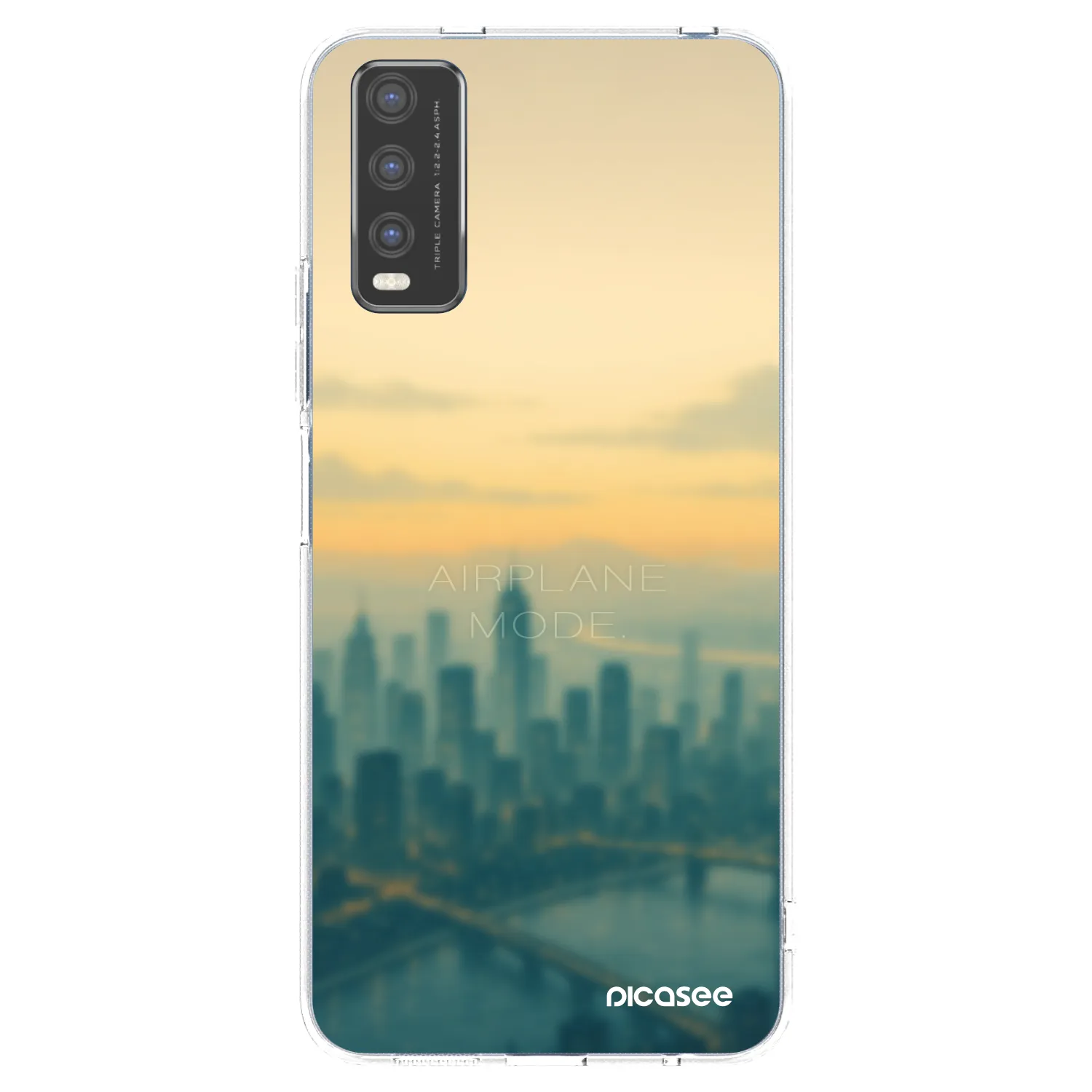 Picasee silikónový prehľadný obal pre Vivo Y20s - Airplane mode