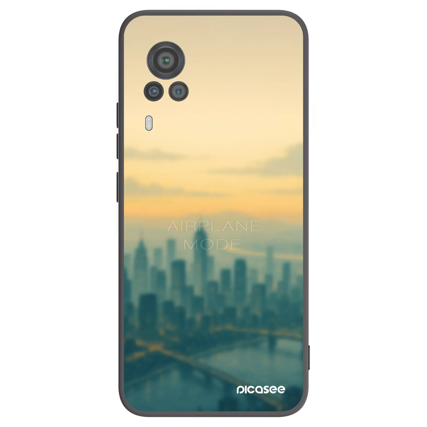 Picasee silikónový čierny obal pre Vivo X60 Pro 5G - Airplane mode