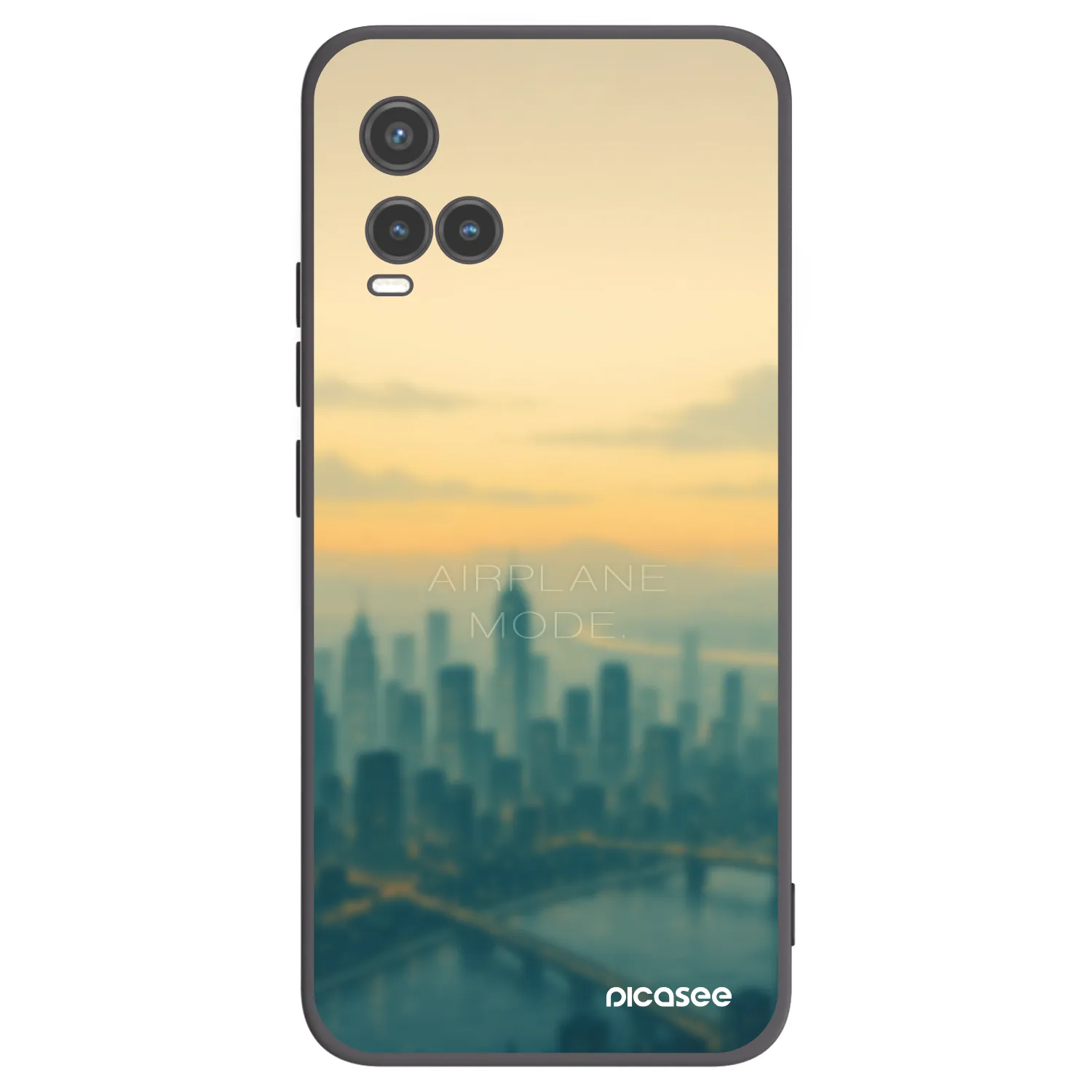 Picasee silikónový čierny obal pre Vivo Y33s - Airplane mode