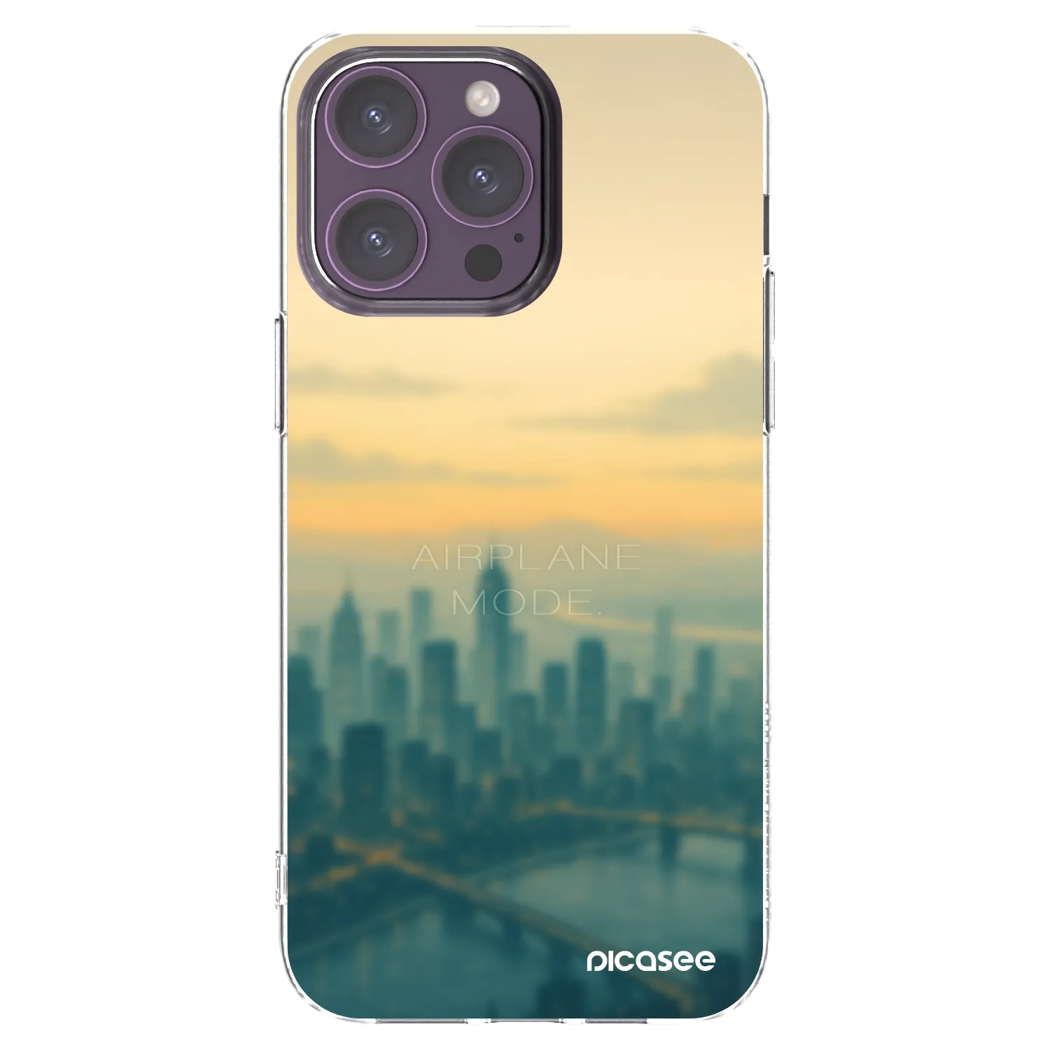 Picasee silikónový prehľadný obal pre Apple iPhone 14 Pro Max - Airplane mode