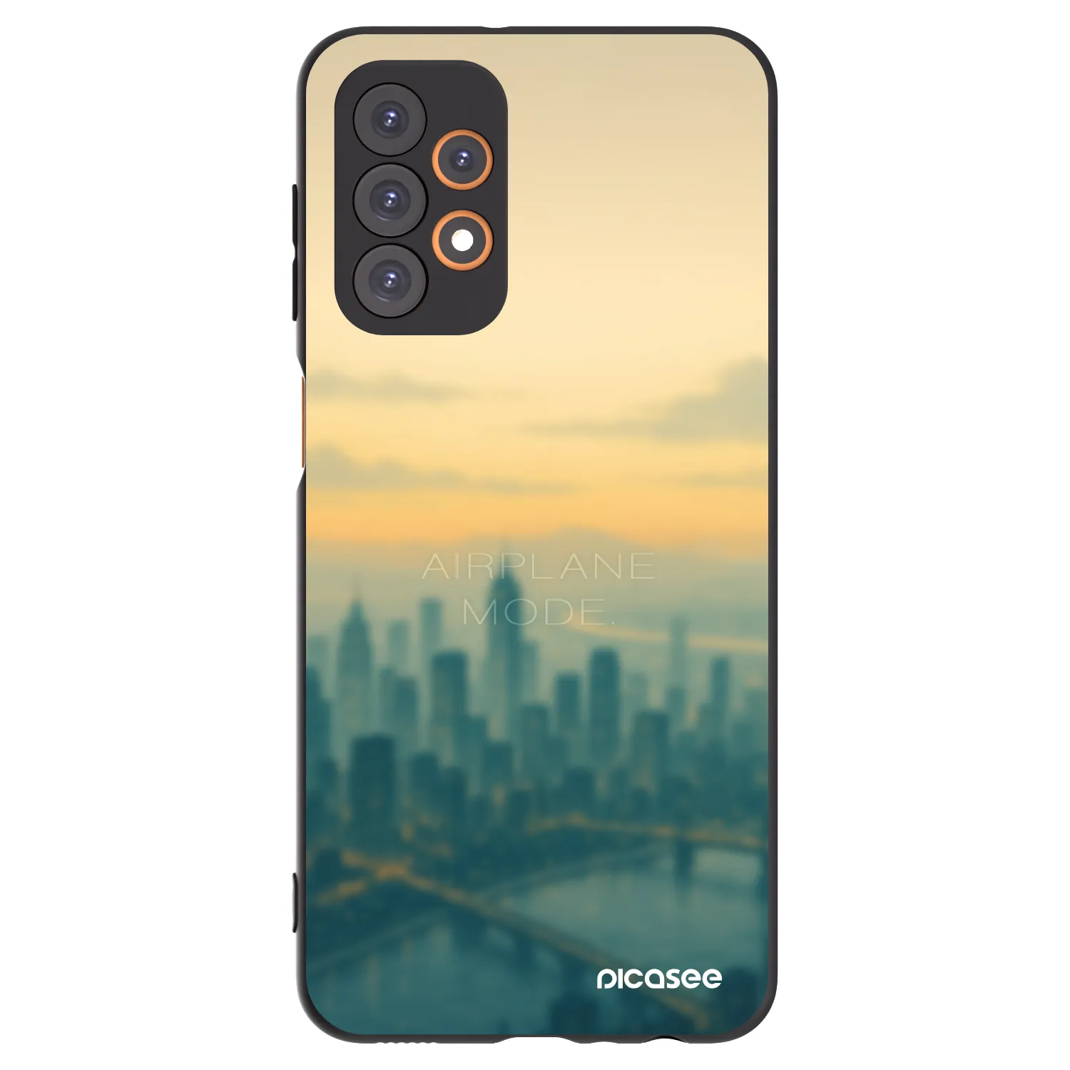 Picasee silikónový čierny obal pre Samsung Galaxy A23 A235F 4G - Airplane mode