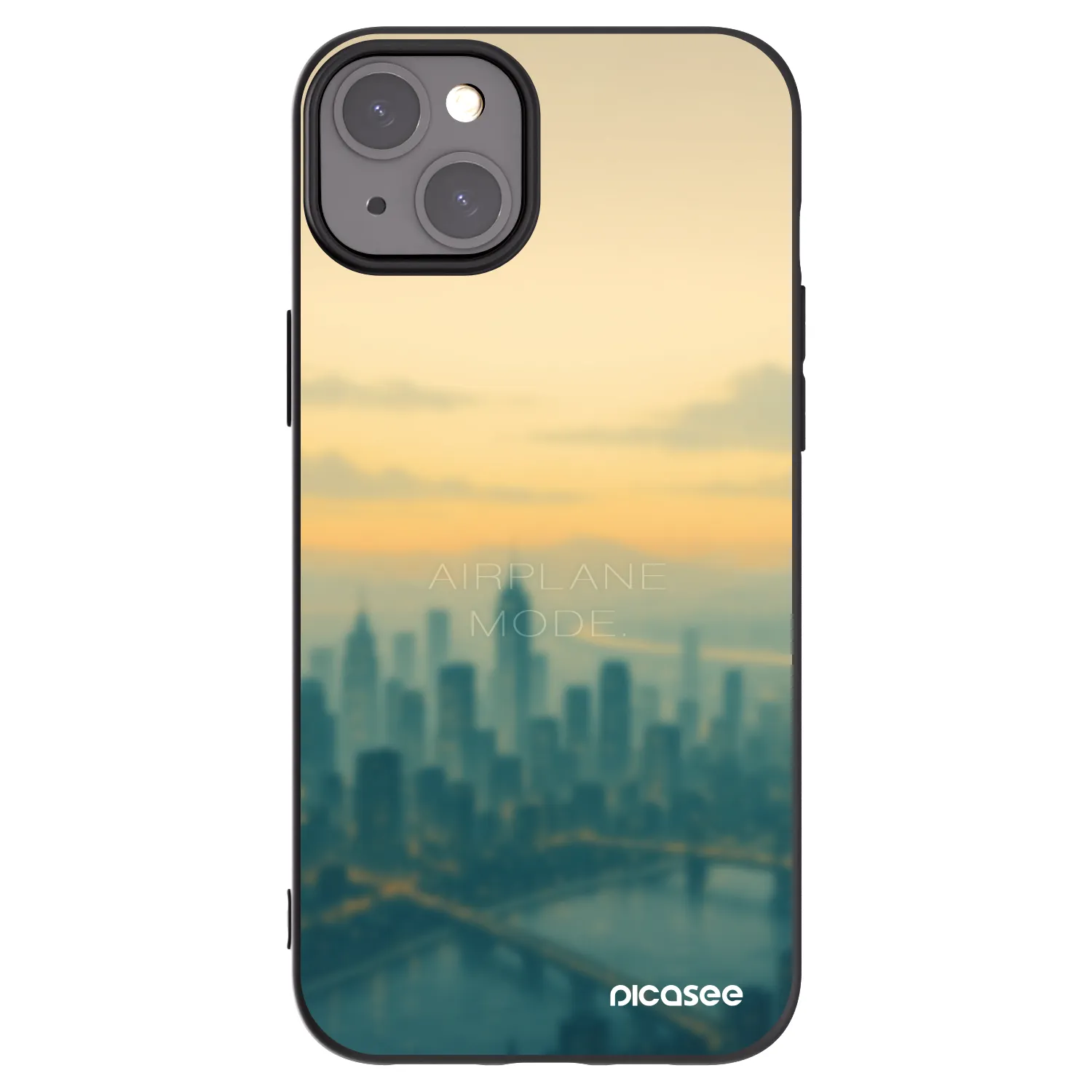 Picasee silikónový čierny obal pre Apple iPhone 15 Plus - Airplane mode