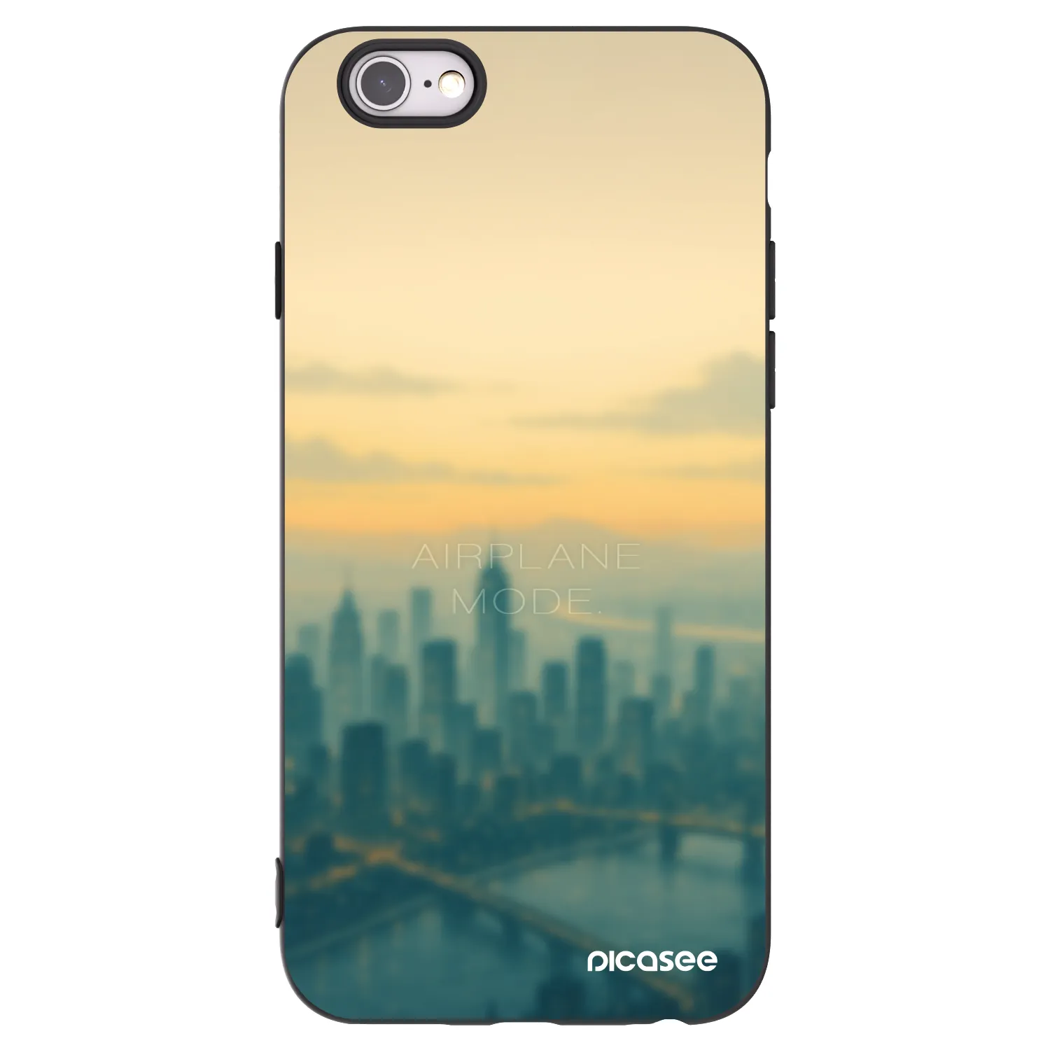 Picasee silikónový čierny obal pre Apple iPhone 6/6S - Airplane mode