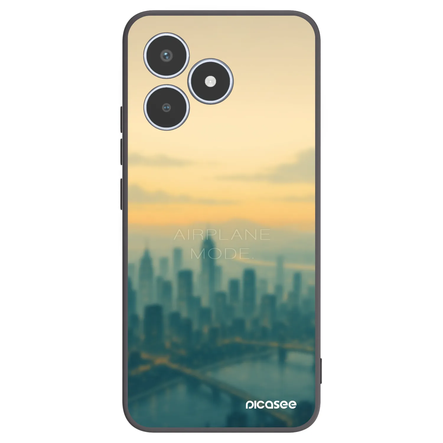 Picasee silikónový čierny obal pre Realme C53 - Airplane mode