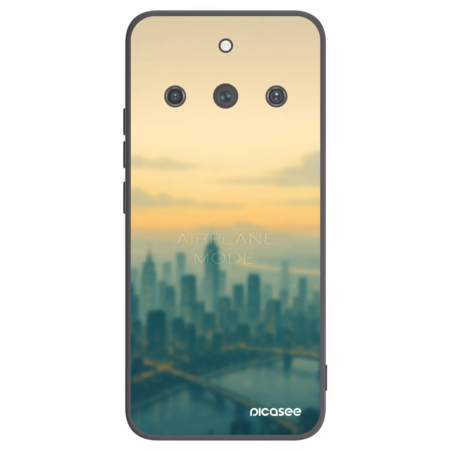 Picasee silikónový čierny obal pre Realme 11 Pro+ - Airplane mode