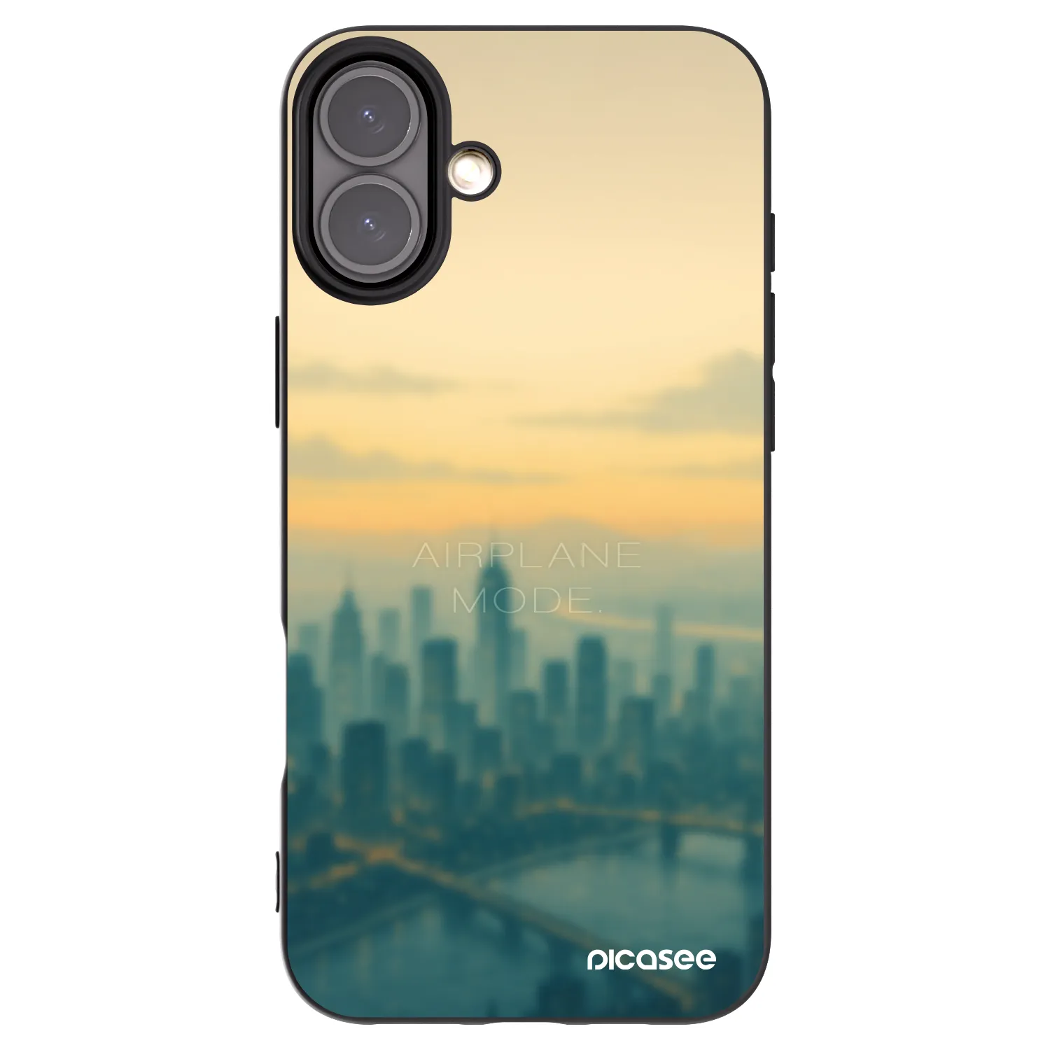 Picasee silikónový čierny obal pre Apple iPhone 16 Plus - Airplane mode
