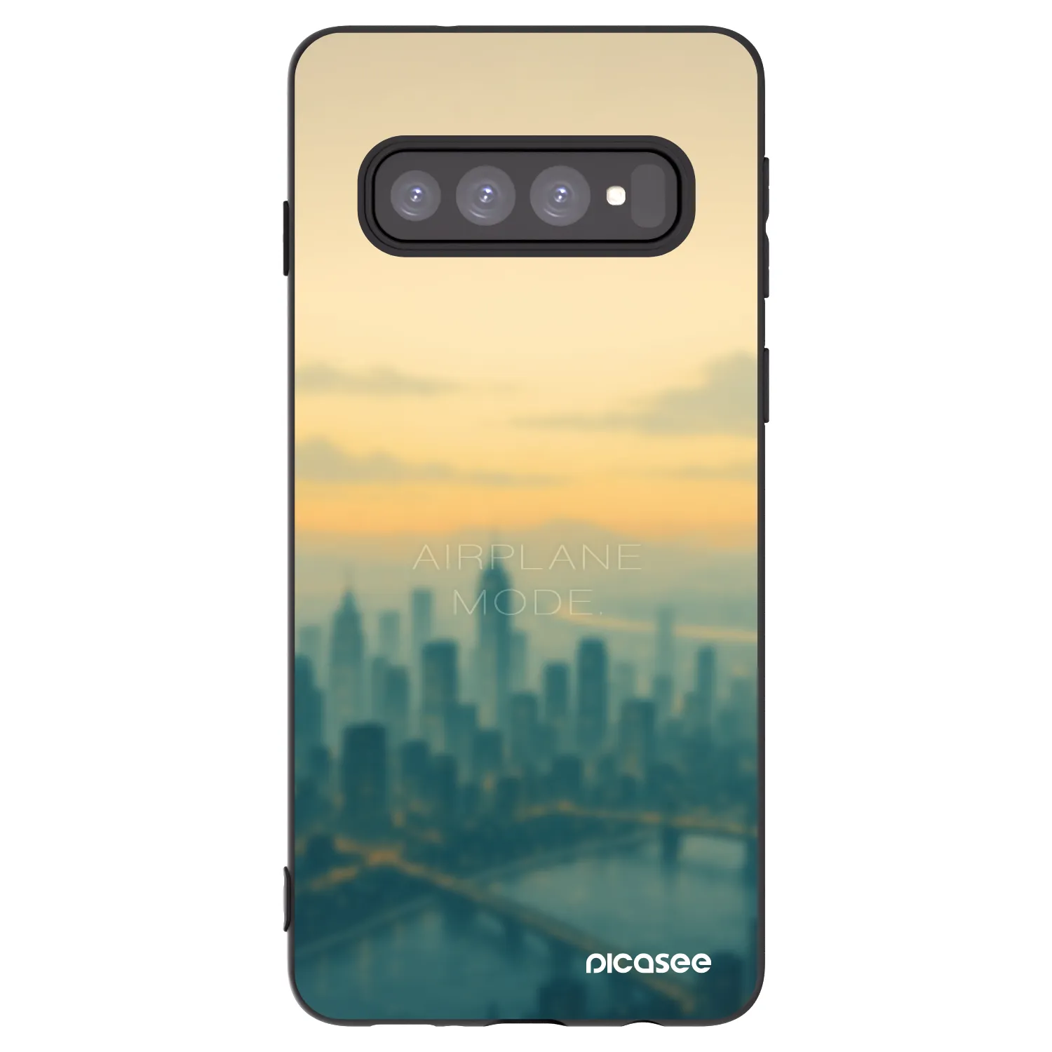 Picasee silikónový čierny obal pre Samsung Galaxy S10 G973 - Airplane mode
