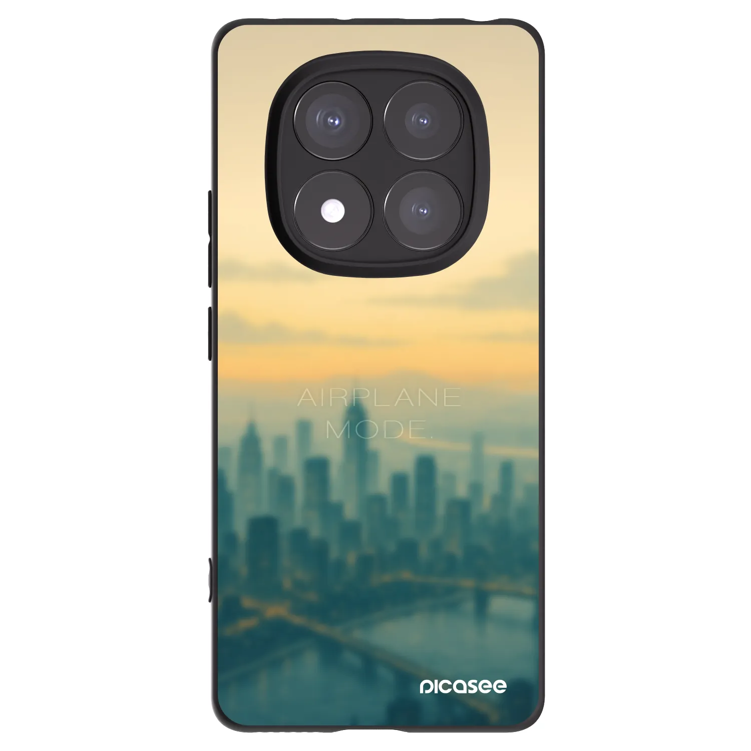 Picasee silikónový čierny obal pre Xiaomi Redmi Note 14 Pro+ 5G - Airplane mode