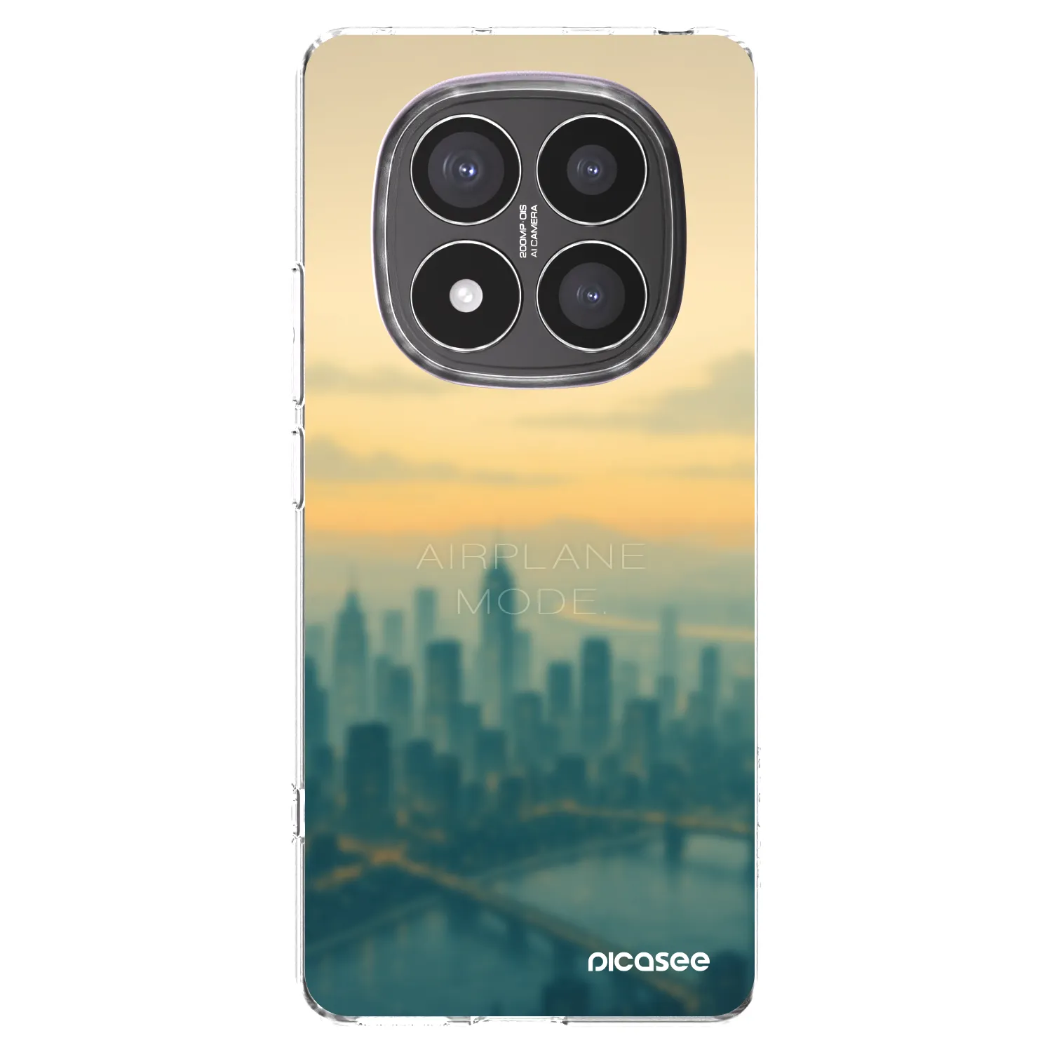 Picasee silikónový prehľadný obal pre Xiaomi Redmi Note 14 Pro+ 5G - Airplane mode