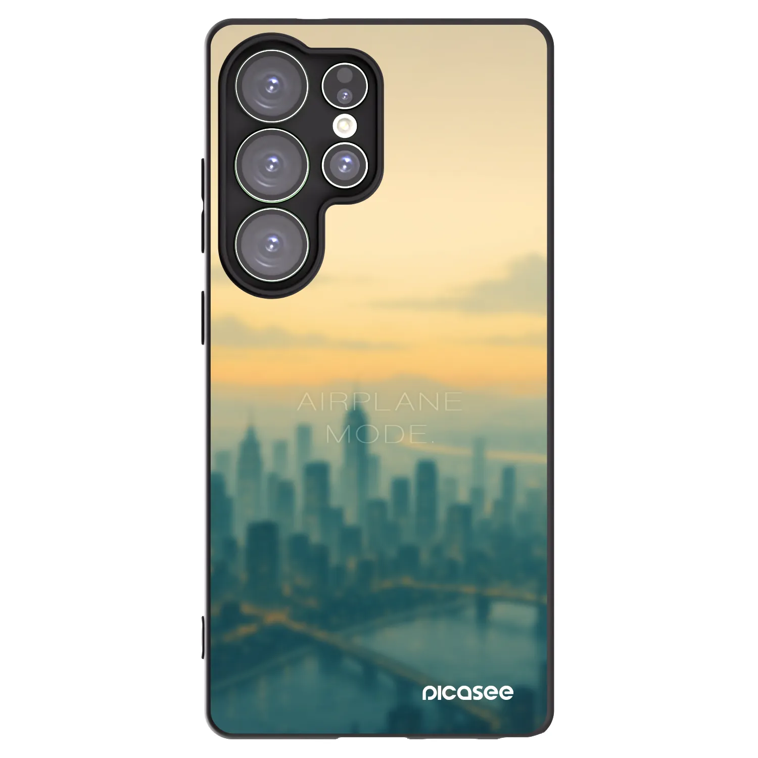 Picasee silikónový čierny obal pre Samsung Galaxy S25 Ultra 5G - Airplane mode