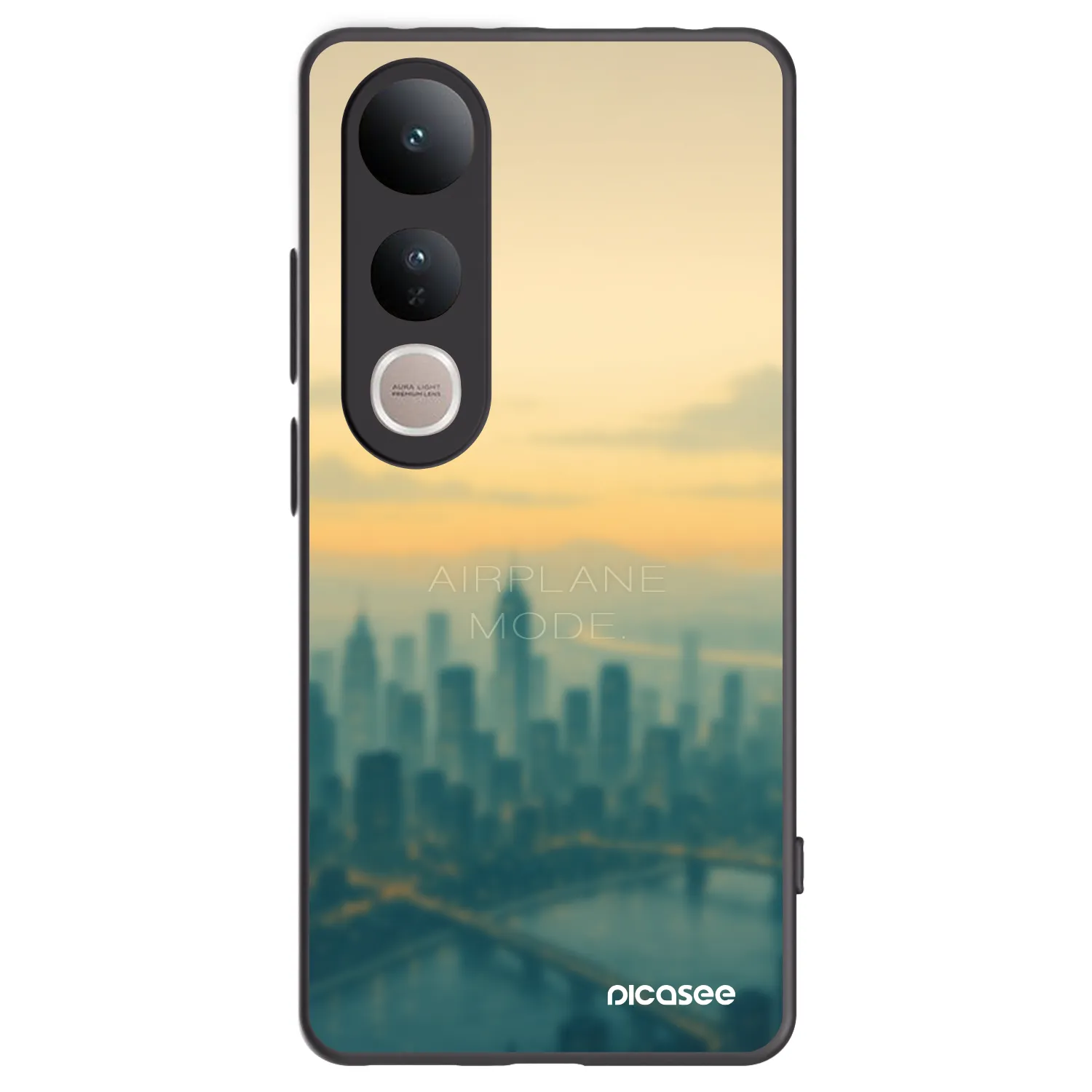 Picasee silikónový čierny obal pre Vivo V50 Lite 5G - Airplane mode