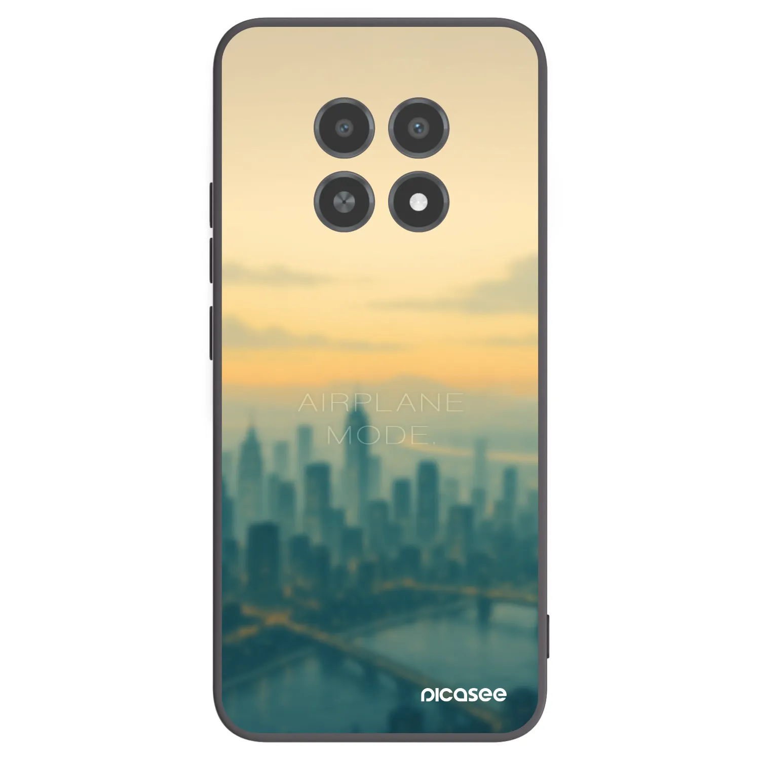 Picasee silikónový čierny obal pre Realme 12X - Airplane mode