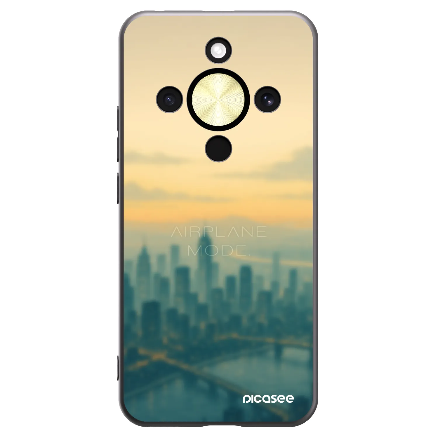 Picasee silikónový čierny obal pre Honor Magic8 Lite 5G - Airplane mode