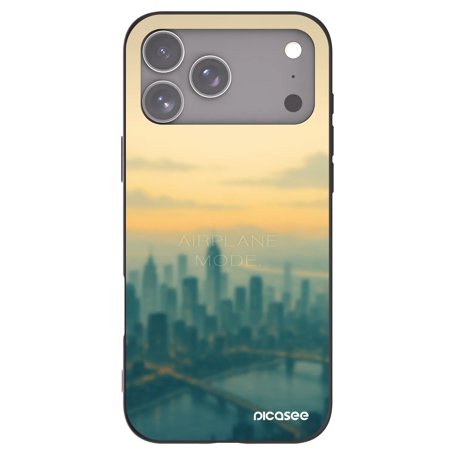Picasee silikónový čierny obal pre Apple iPhone 18 Pro Max - Airplane mode