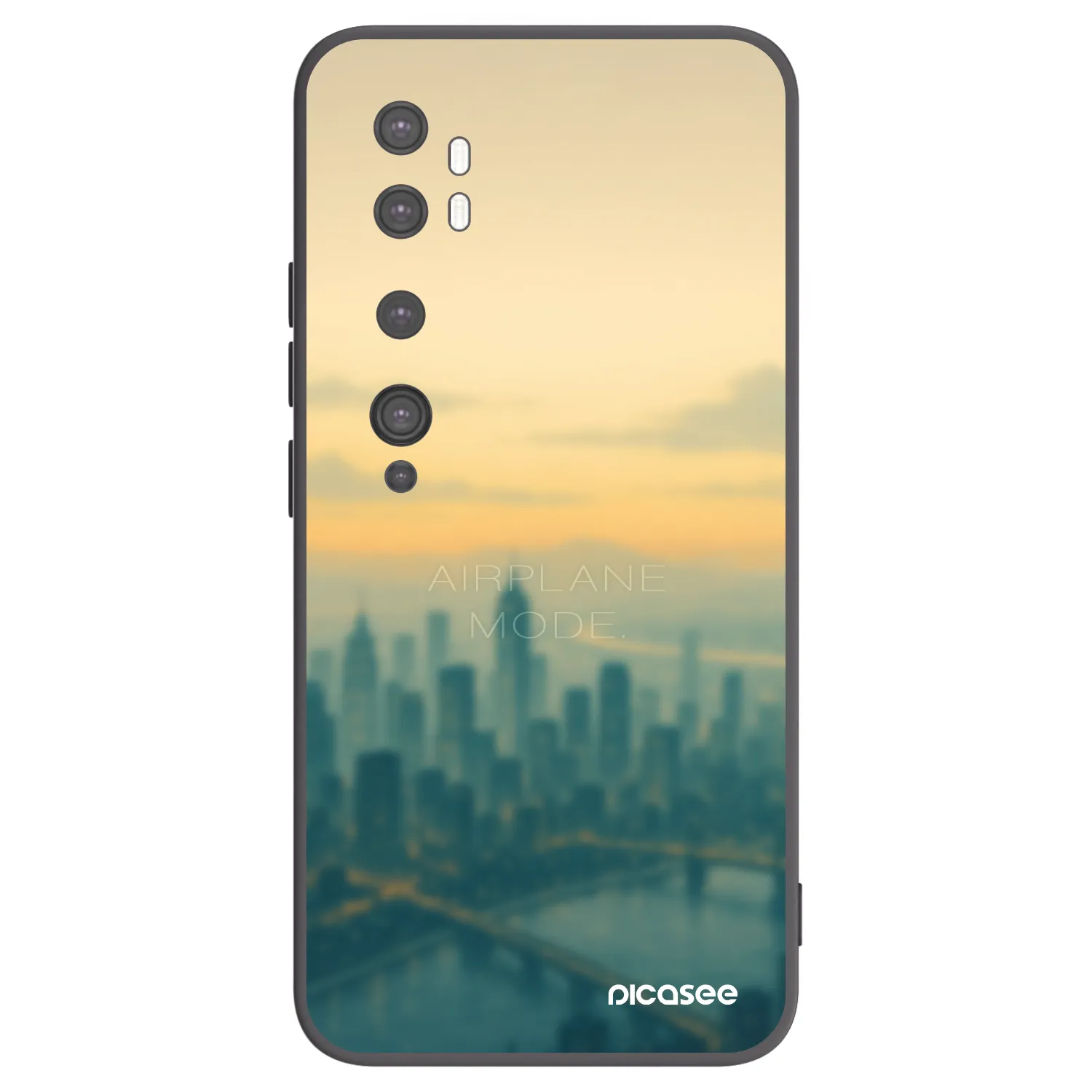 Picasee silikónový čierny obal pre Xiaomi Mi Note 10 (Pro) - Airplane mode