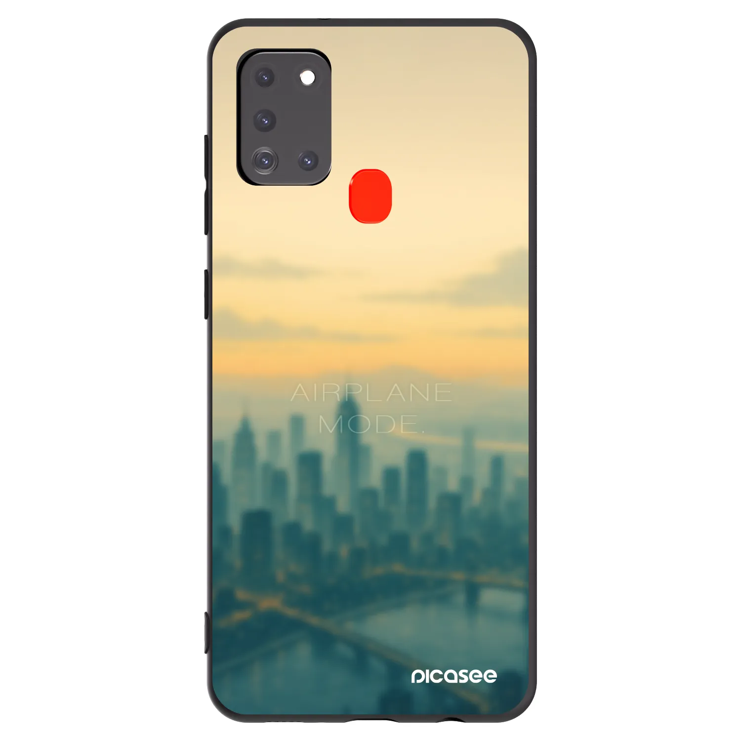 Picasee silikónový čierny obal pre Samsung Galaxy A21s - Airplane mode