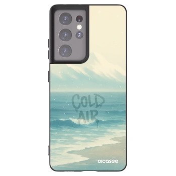 Picasee silikónový čierny obal pre Samsung Galaxy S21 Ultra 5G G998B - COLD AIR