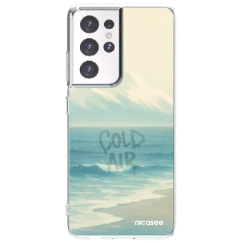 Picasee silikónový prehľadný obal pre Samsung Galaxy S21 Ultra 5G G998B - COLD AIR