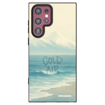 Picasee silikónový čierny obal pre Samsung Galaxy S22 Ultra 5G - COLD AIR