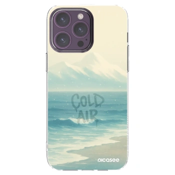 Picasee silikónový prehľadný obal pre Apple iPhone 14 Pro Max - COLD AIR