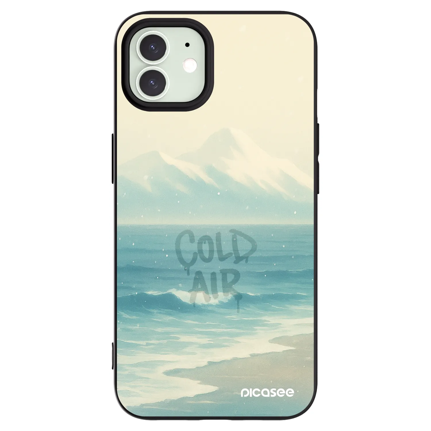 Picasee silikónový čierny obal pre Apple iPhone 12 - COLD AIR