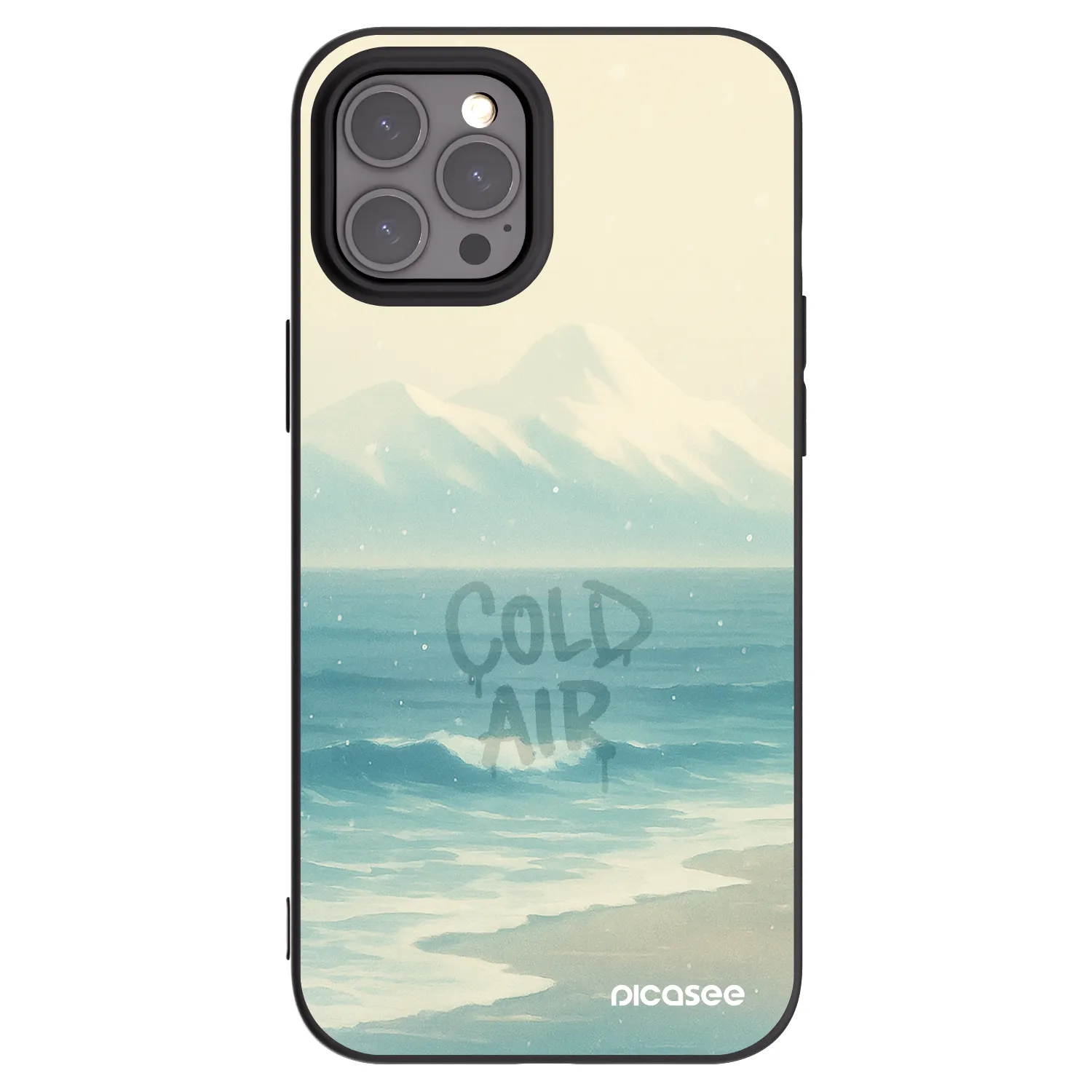 Picasee silikónový čierny obal pre Apple iPhone 12 Pro Max - COLD AIR