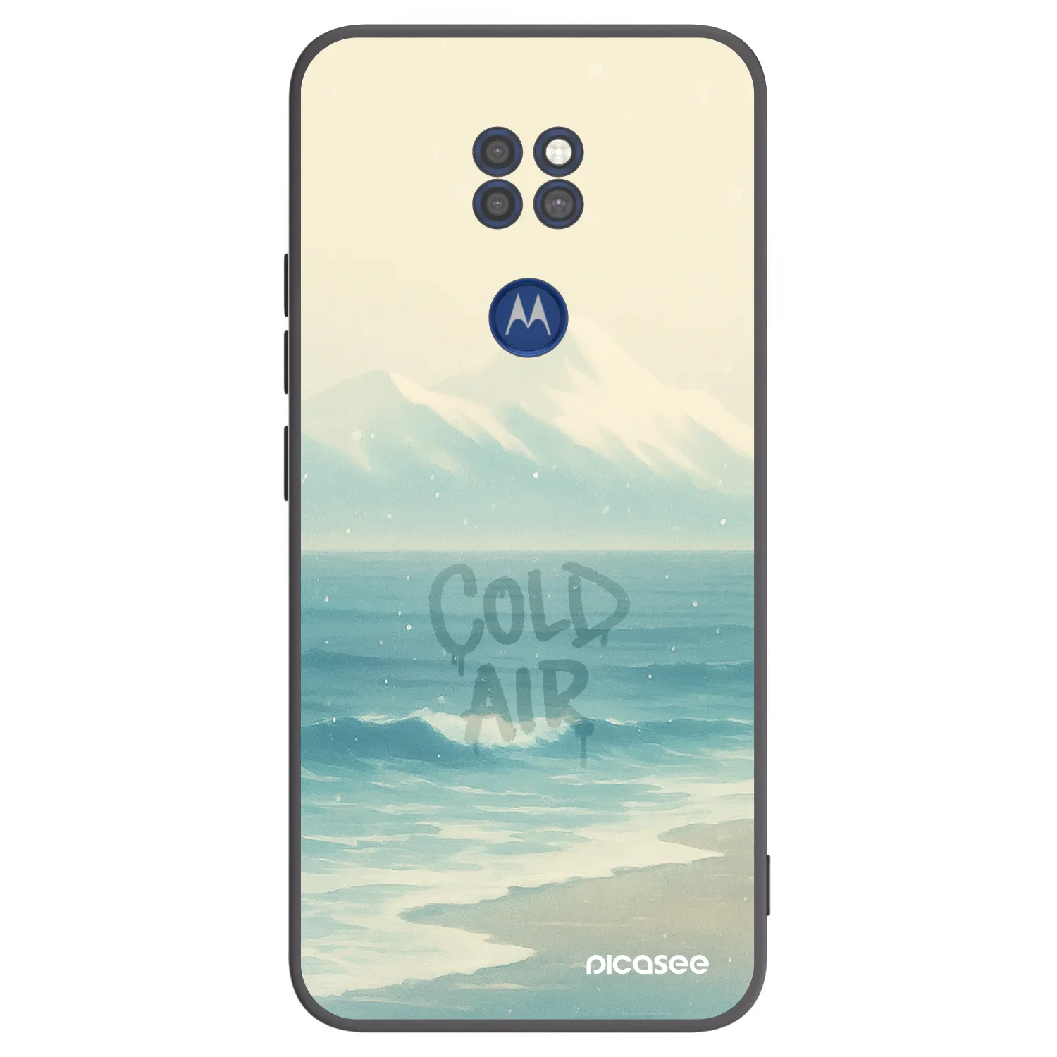 Picasee silikónový čierny obal pre Motorola Moto G9 Play - COLD AIR