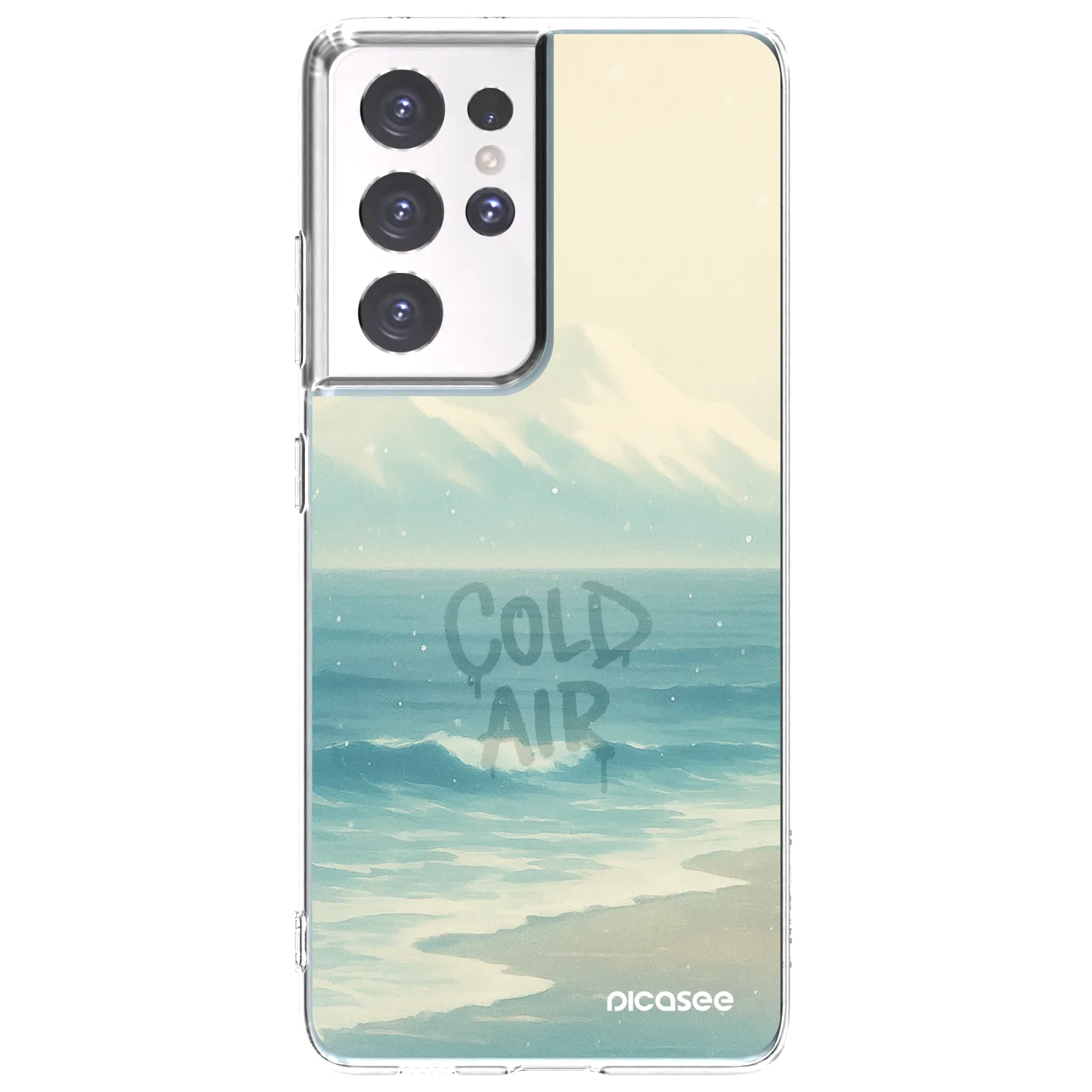 Picasee silikónový prehľadný obal pre Samsung Galaxy S21 Ultra 5G G998B - COLD AIR